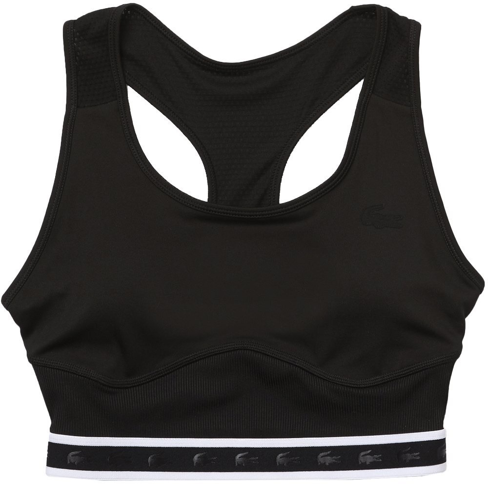 Lacoste Women's Black Racerback Sports Bra